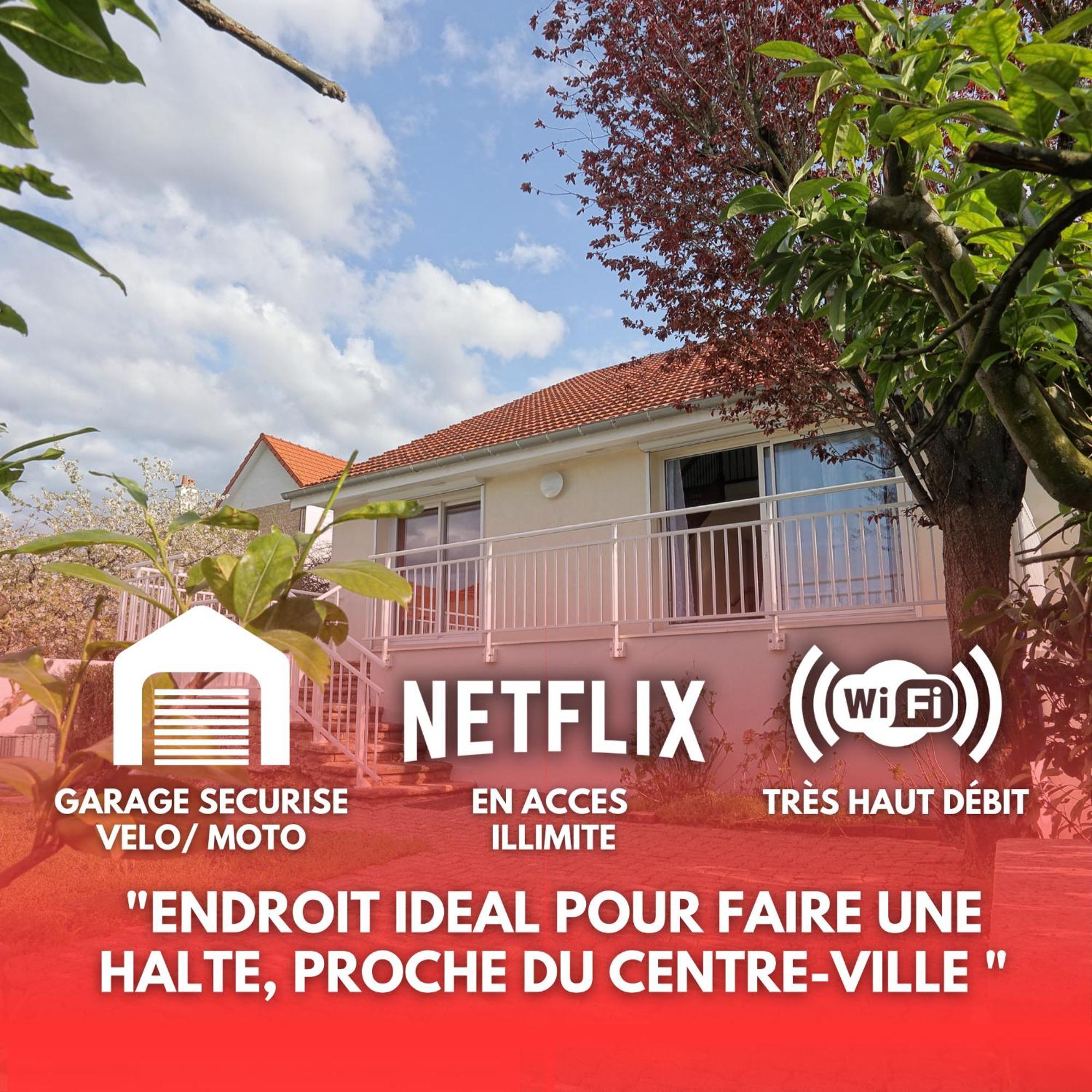 Proche Centre, Gare, Parc, Parking By Maison Bonhage 쇼몽 외부 사진